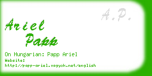 ariel papp business card